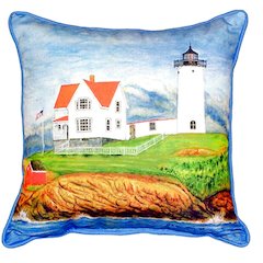 Nubble Lighthouse Small Indoor/Outdoor Pillow 11x14