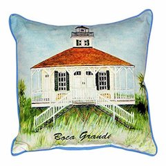 Boca Grande Lighthouse Large Indoor/Outdoor Pillow  16x20