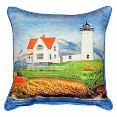 Nubble Lighthouse Extra Large Zippered Pillow 20x24