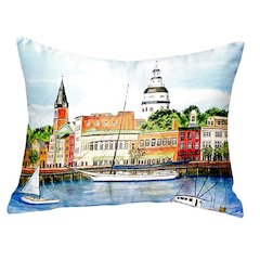 Annapolis City Dock No Cord Pillow 16x20