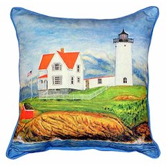 Nubble Lighthouse Large Indoor/Outdoor Pillow 16x20