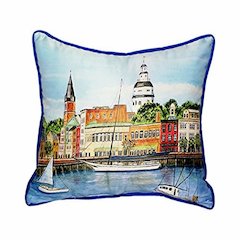 Annapolis City Dock Large Indoor/Outdoor Pillow 16x20