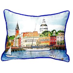 Annapolis City Dock Small Indoor/Outdoor Pillow 11x14