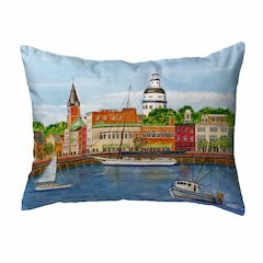 Annapolis City Dock Small No-Cord Pillow 11x14