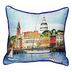 Annapolis City Dock Extra Large Zippered Pillow 20x24