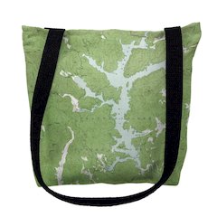 Burton Lake, GA Nautical Map Medium Tote Bag 16x16