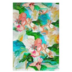 Peach Floral Guest Towel