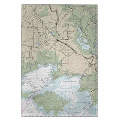 Vermilion Bay, LA Nautical Map Guest Towel
