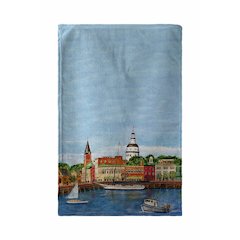 Annapolis City Dock Beach Towel