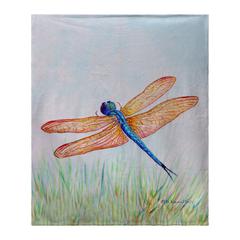 Amber & Blue Dragonfly Fleece Blanket