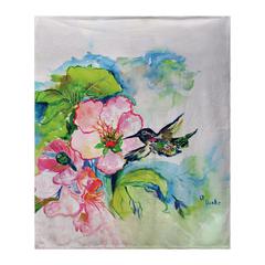 Hummingbird & Hibiscus Fleece Blanket
