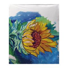 Windy Sunflower Fleece Blanket