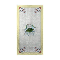 Blue Crab & Fish Beach Towel