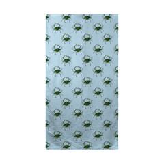Female Blue Crab Border Beach Towel