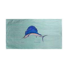 Aqua Sailfish Beach Towel