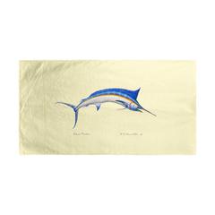 Blue Marlin on Yellow Beach Towel