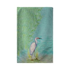 Snowy Egret Beach Towel