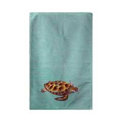 Aqua Green Sea Turtle Beach Towel