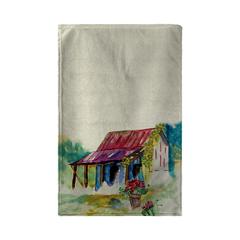 Barn & Geranium Beach Towel