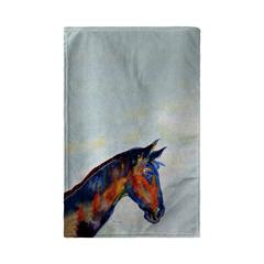 Blue Horse Beach Towel