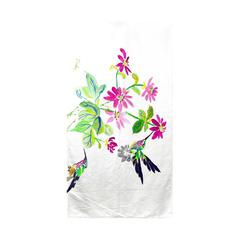 Ruby Throat Hummingbird Beach Towel