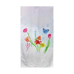 Pastel Garden Beach Towel