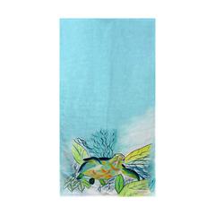 Smiling Sea Turtle Beach Towel