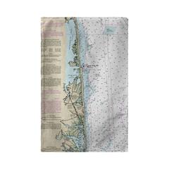 Bethany Beach, DE Nautical Map Beach Towel