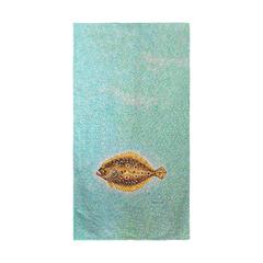 Pointillist Flounder Beach Towel