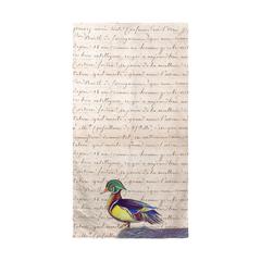 Male Wood Duck Beach Towel