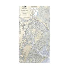Savannah River and Wassaw Sound, GA Nautical Map Beach Towel