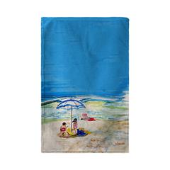 Playing On The Beach Beach Towel