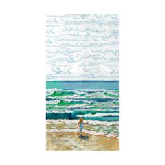 Girl at the Beach Beach Towel
