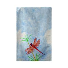 Red Dragonfly Beach Towel