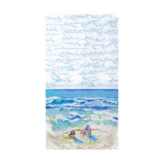 Playing in the Sand Beach Towel