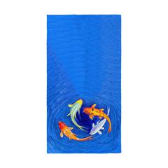 Swirling Koi Beach Towel