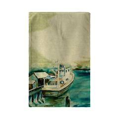 Oyster Boat Beach Towel