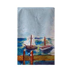 Two Sailboats Beach Towel
