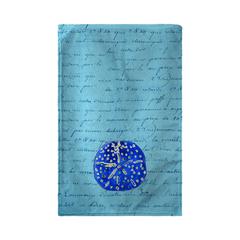 Blue Sand Dollar - Script Beach Towel