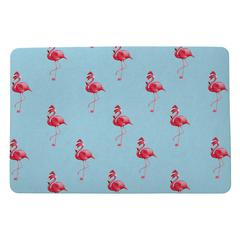 Flamingo Santa Floor Mat 18x26