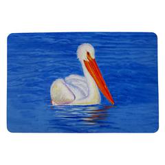 White Pelican Portrait Door Mat 18x26
