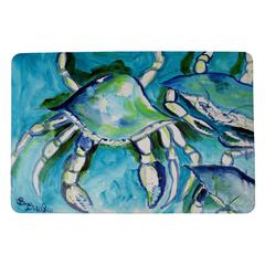 White Crabs Door Mat 18x26