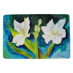 White Lily Door Mat 18x26