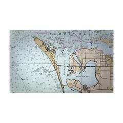 Anna Maria Island, FL Nautical Map Door Mat 18x26
