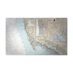 Naples - Chatham River to Clam Pass, FL Nautical Map Door Mat 18x26