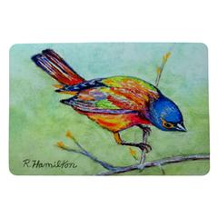 Painted Bunting Door Mat, 18x26