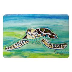 Sea Turtle Surfacing Small Door Mat