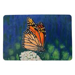 Monarch & Flower Door Mat 18x26