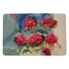 Red Geraniums Door Mat 18x26