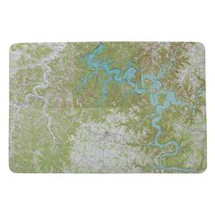 Center Hill Lake, TN Nautical Map Door Mat 18x26